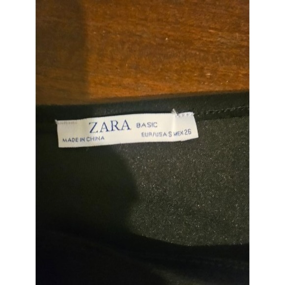 ZARA Crop Suede Lace Tweed Tank Top Size Small - Picture 6 of 7